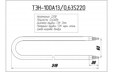 ТЭН-100A13/0.63S220