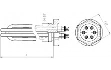 ТЭНБ на фланце G=1 1/2"
